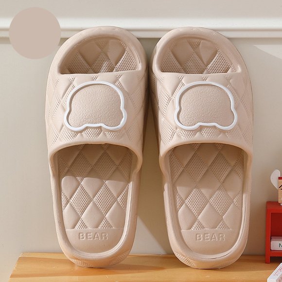 New Bear Slippers Indoor Non-slip Thick Soles Floor Bedroom Bathroom Slippers - Picture 10 of 12